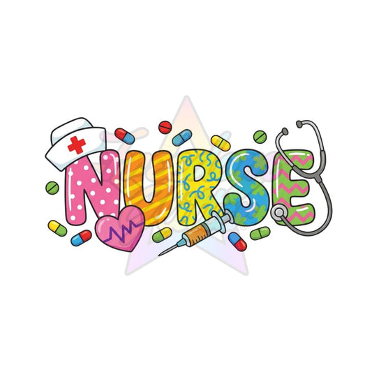 Nurse - Nurse 1 2" Badge Reel Acrylic Blank