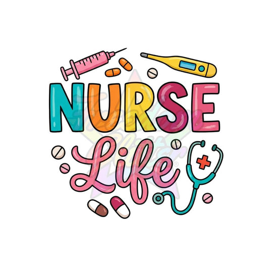 Nurse - Nurse Life 1 2" Badge Reel Acrylic Blank