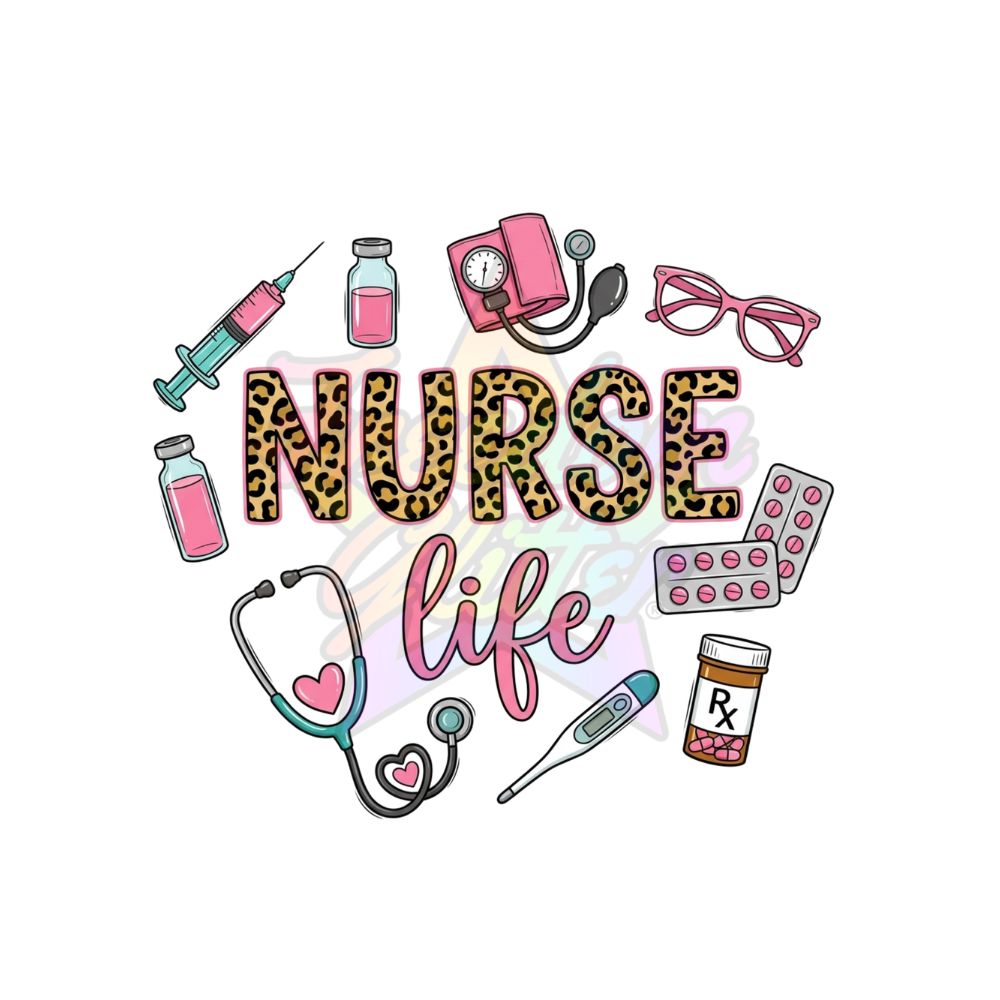 Nurse - Nurse Life 3 2" Badge Reel Acrylic Blank