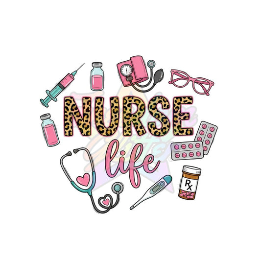 Nurse - Nurse Life 3 2" Badge Reel Acrylic Blank
