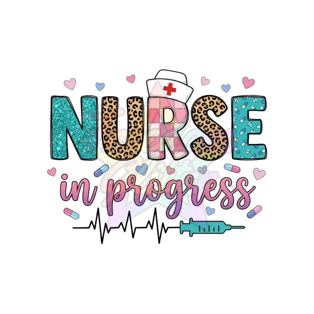Nurse - Nurse in Progress 2" Badge Reel Acrylic Blank