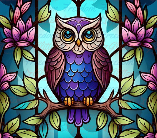 Stained Glass Owl 1 (Printed Vinyl)