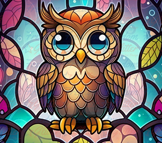 Stained Glass Owl 2 (Printed Vinyl)