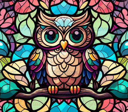 Stained Glass Owl 3 (Sublimation)
