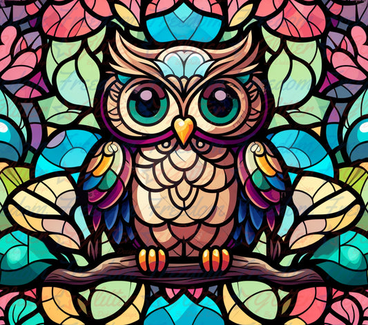 Stained Glass Owl 3 (Sublimation)