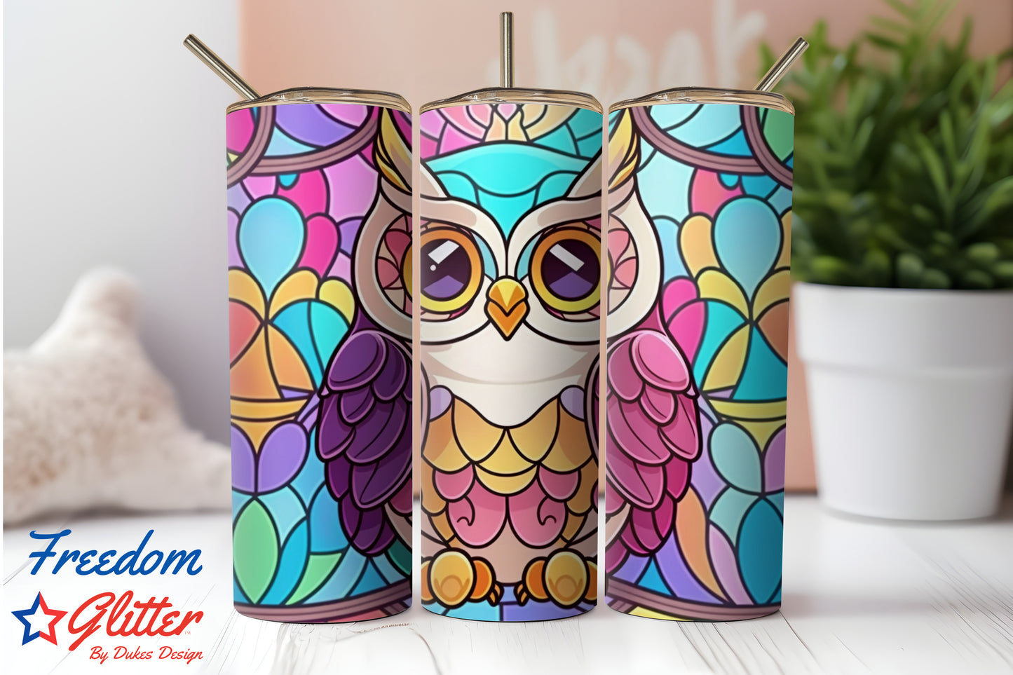 Stained Glass Owl 5 (Sublimation)