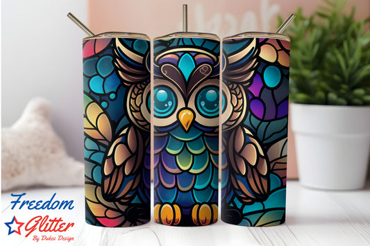 Stained Glass Owl 7 (Sublimation)