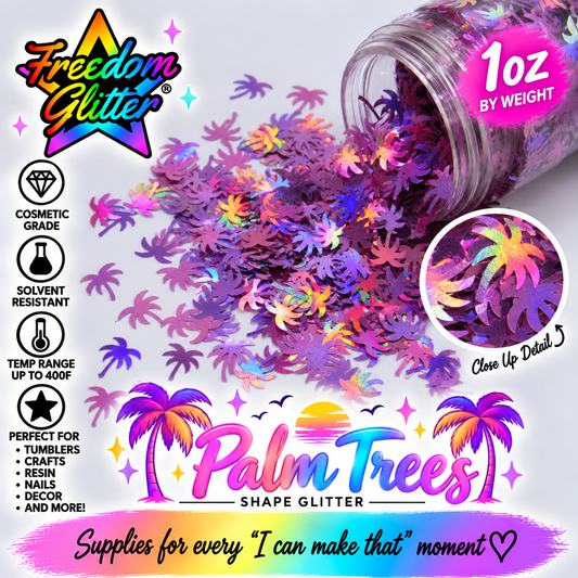 Palm Trees (Shape Glitter)