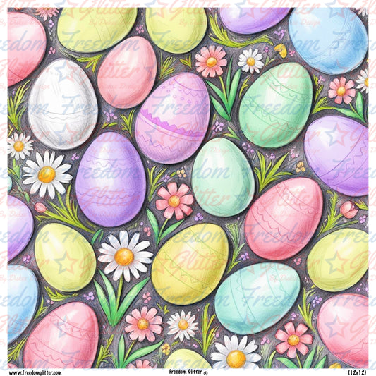 Pastel Easter Eggs 2 (Printed Vinyl)