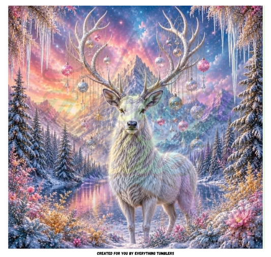 Pastel Holiday Reindeer (Printed Vinyl)