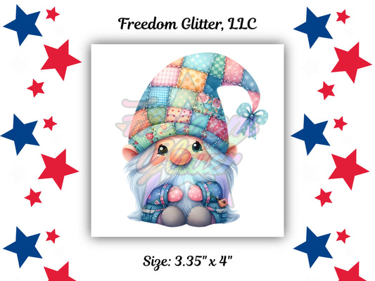 Pastel Patchwork Gnome 12 (UVDTF)