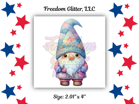 Pastel Patchwork Gnome 2 (UVDTF)