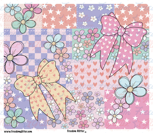 Pastel Patchwork & Bows (Printed Vinyl)