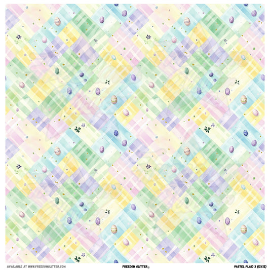 Pastel Plaid 3 (Printed Vinyl)