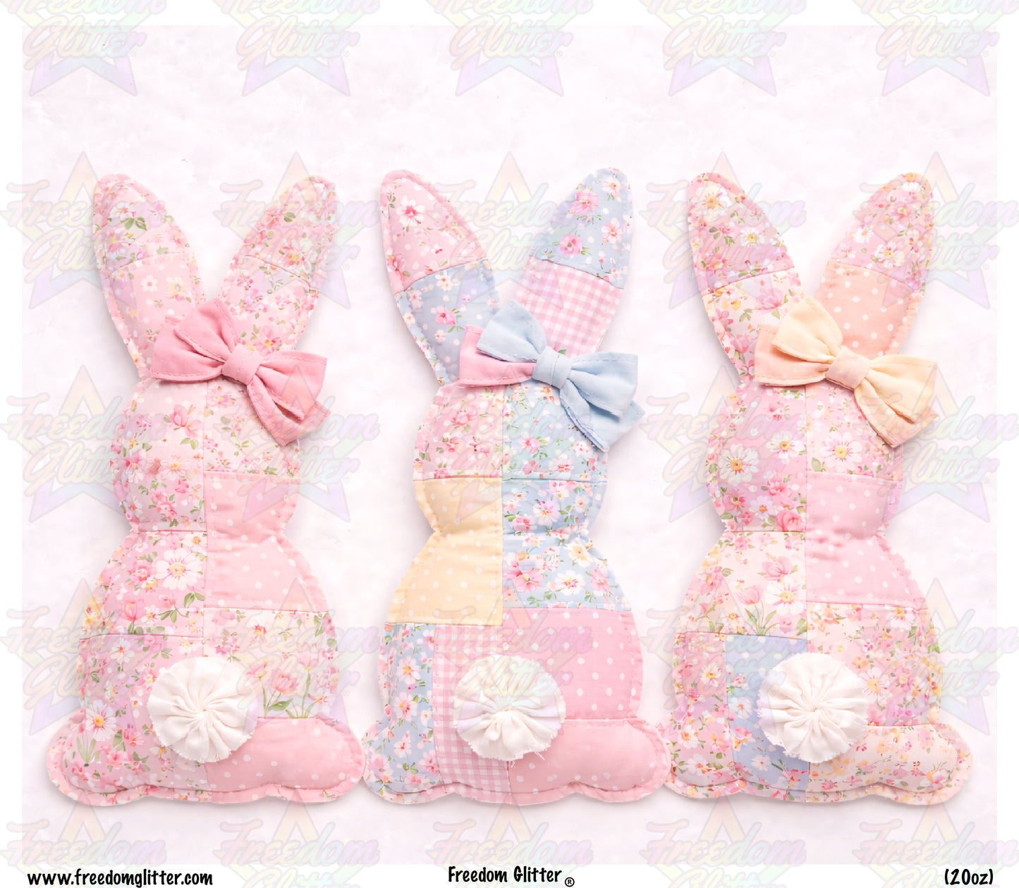 Patchwork Bunnies (Printed Vinyl)
