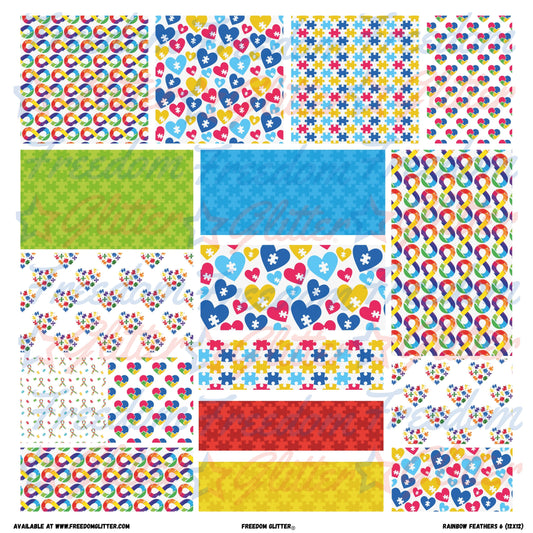 Patchwork Elements - Autism Acceptance 2 (Printed Vinyl)