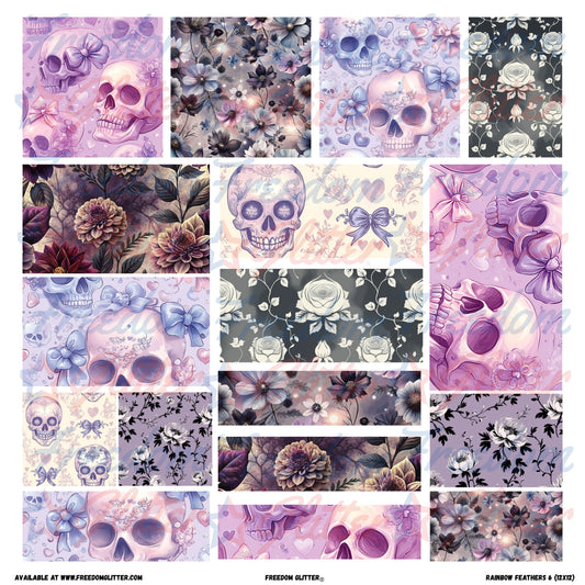 Patchwork Elements - Gothic Skulls 2 (Printed Vinyl)