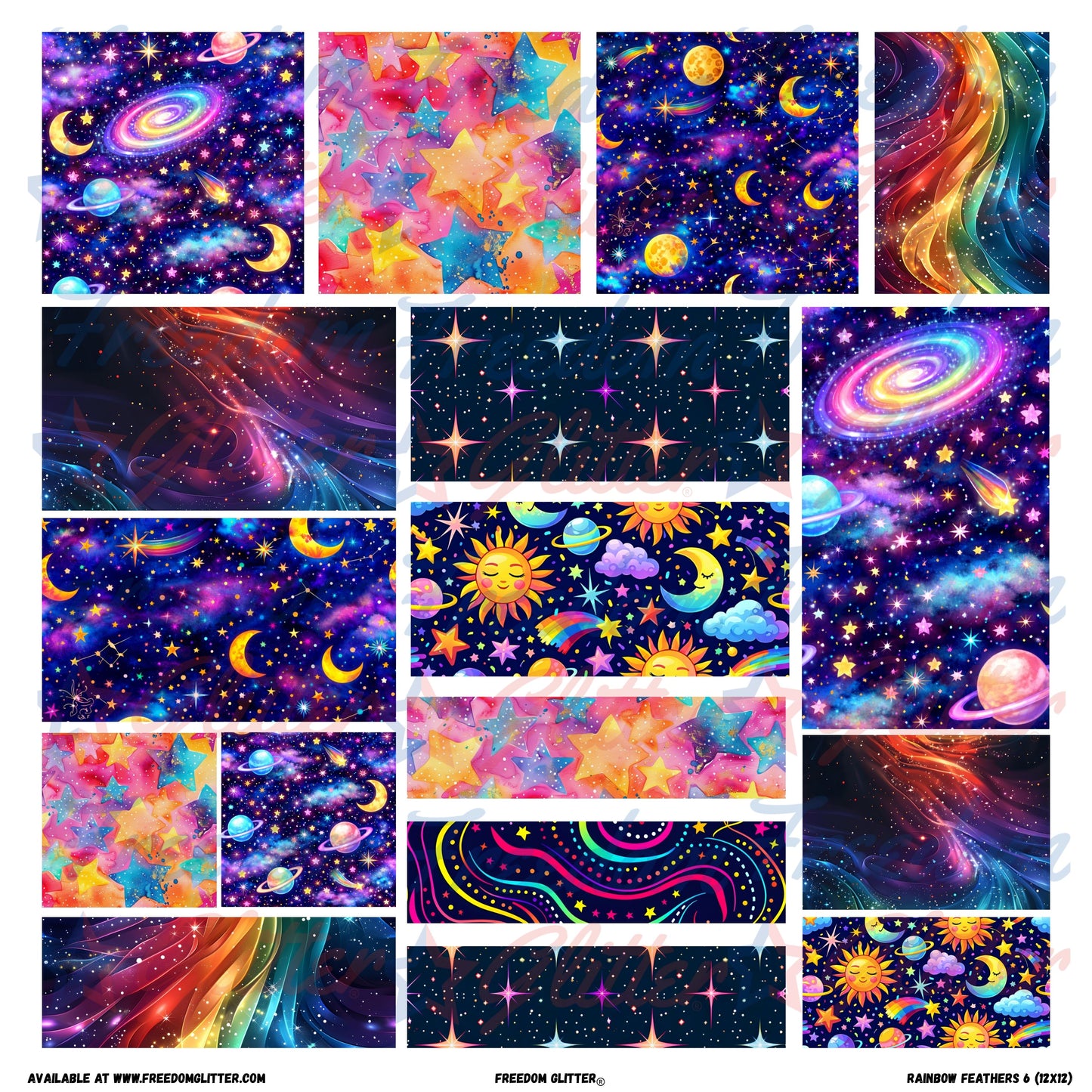 Patchwork Elements - Neon Galaxy 1 (Printed Vinyl)