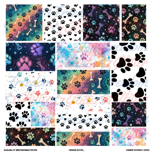 Patchwork Elements - Paw Prints 1 (Printed Vinyl)