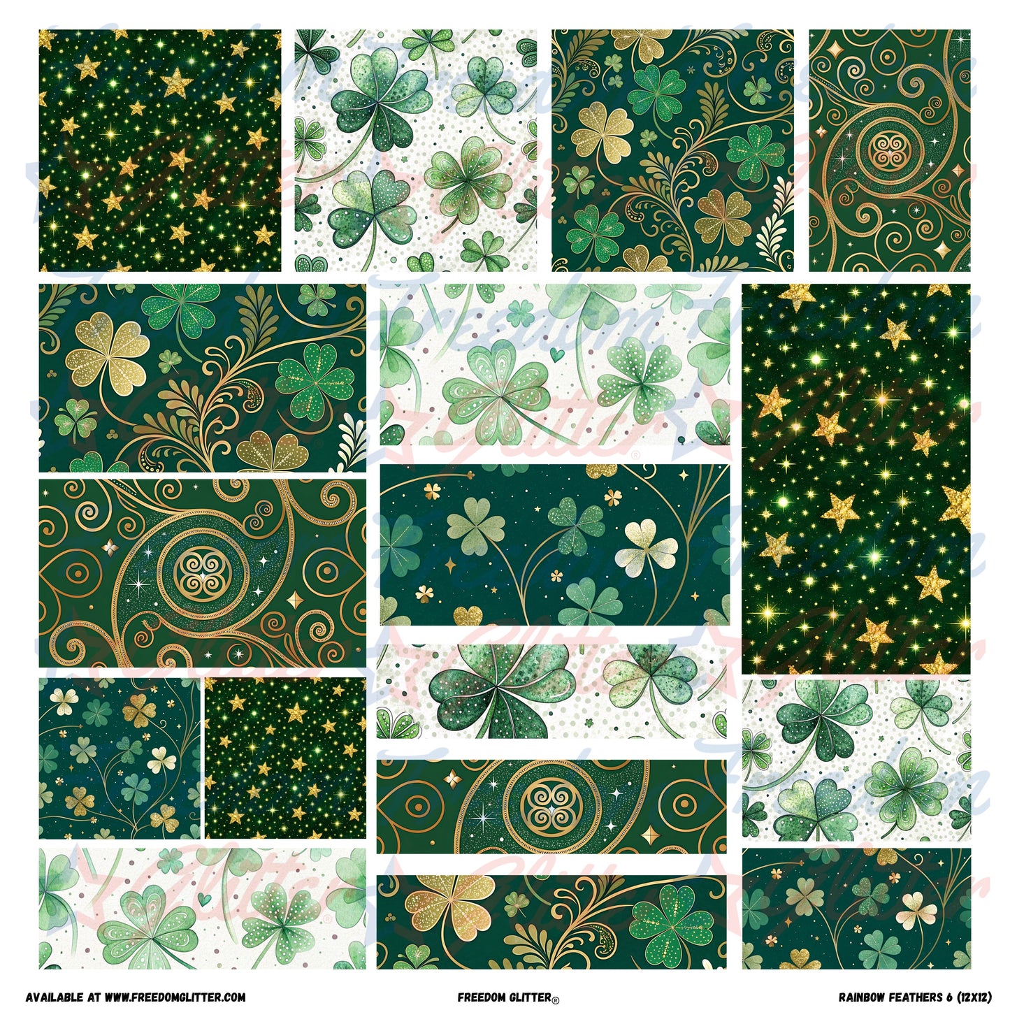 Patchwork Elements - Shamrocks 2 (Printed Vinyl)