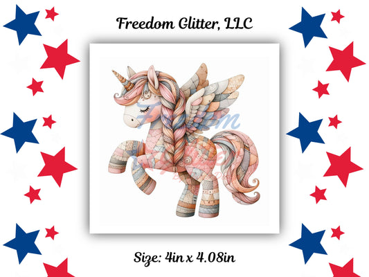 Patchwork Unicorn 8 Decal (UVDTF)