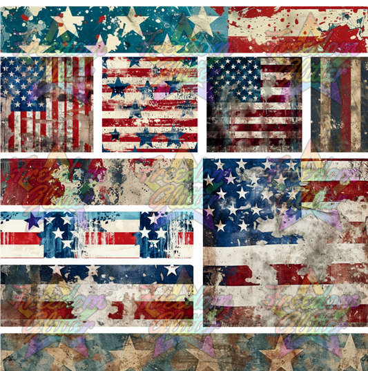 Mixed Image Sheet - Patriotic 4 (Printed Vinyl)