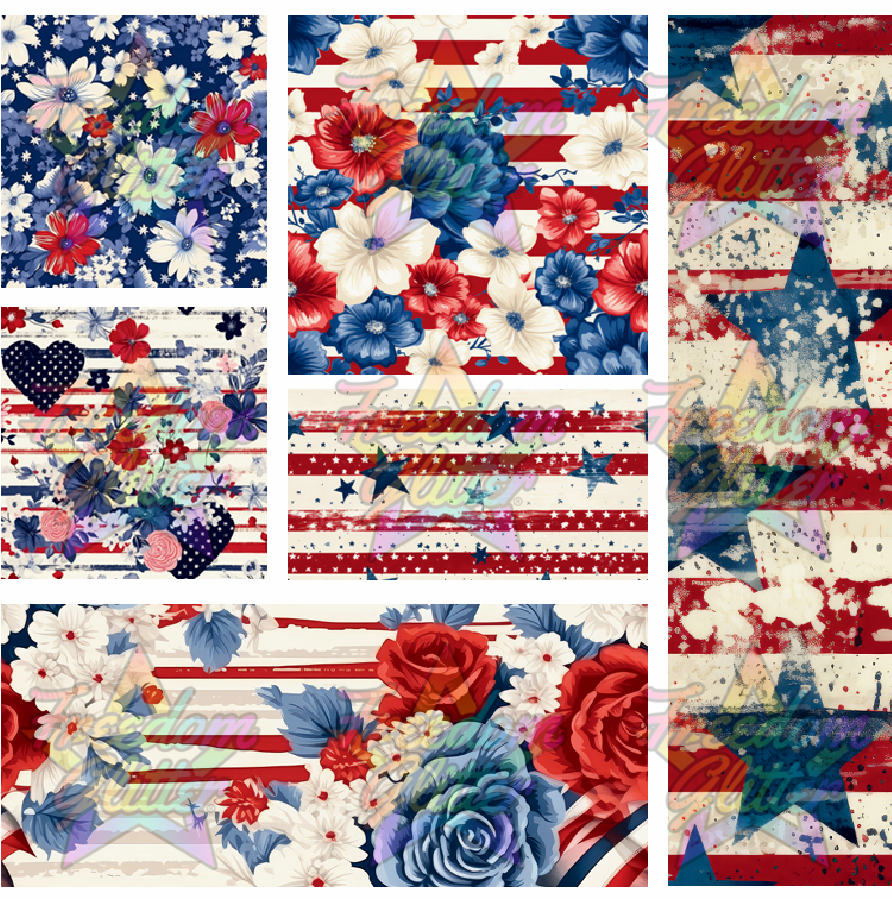 Mixed Image Sheet - Patriotic 5 (Printed Vinyl)