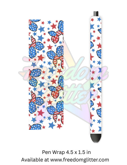 Patriotic Balloon Dogs (Printed Vinyl)