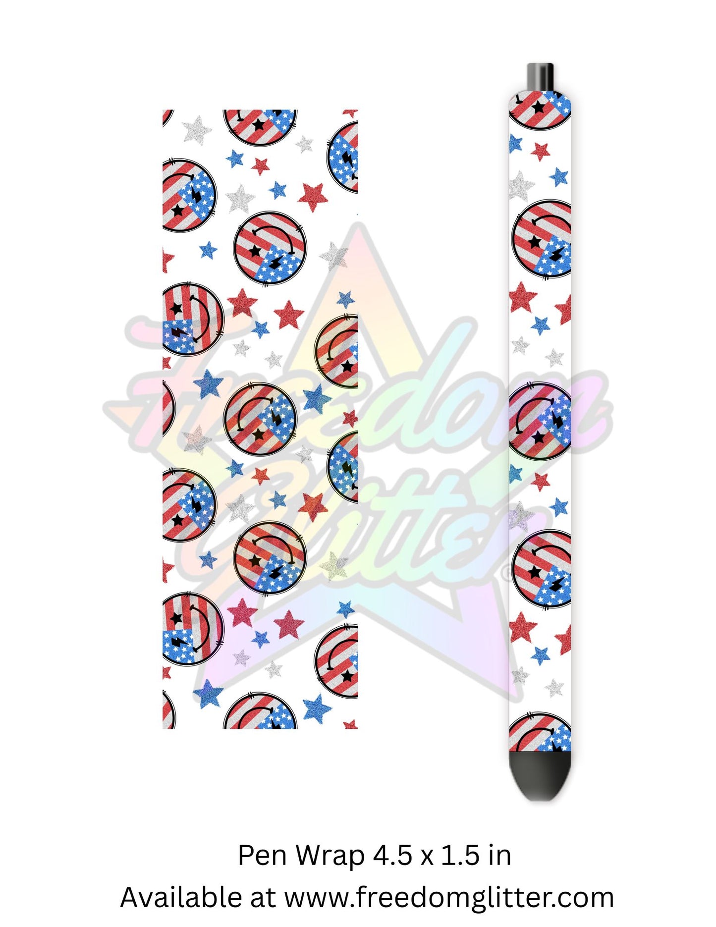 Patriotic Smileys (Printed Vinyl)