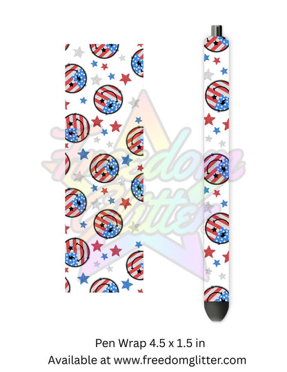 Patriotic Smileys (Printed Vinyl)