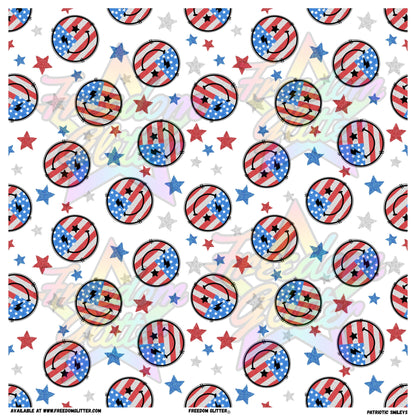 Patriotic Smileys (Printed Vinyl)