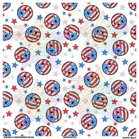 Patriotic Smileys (Printed Vinyl)