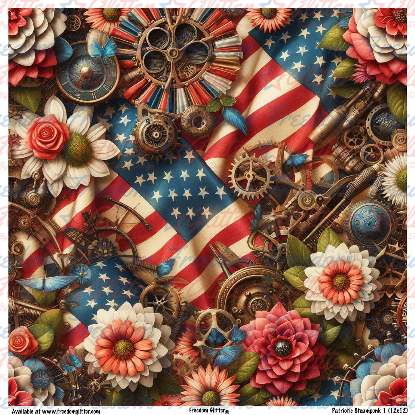 Patriotic Steampunk 1 (Printed Vinyl)