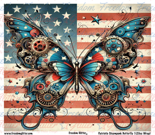 Patriotic Steampunk Butterfly 1 (Printed Vinyl)