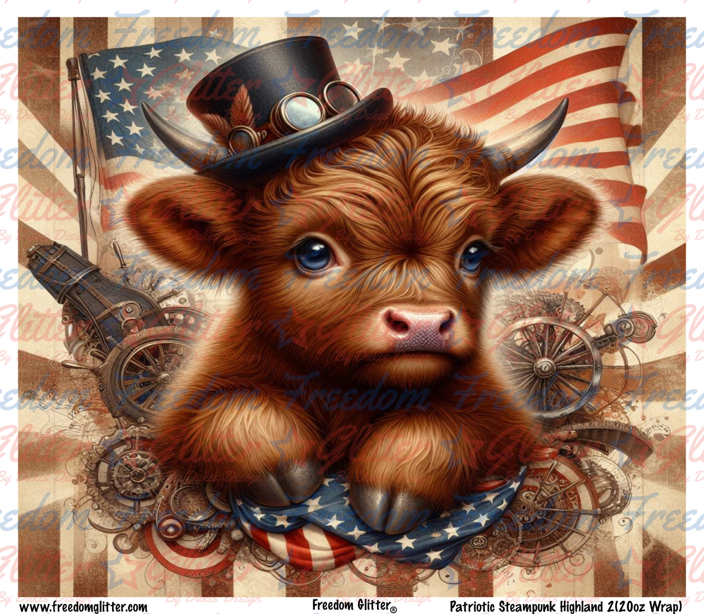 Patriotic Steampunk Highland 2 (Printed Vinyl)