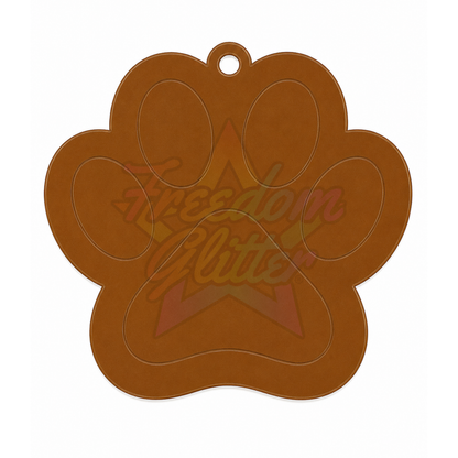 Paw Print Acrylic Ornament Blank – 4"