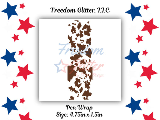 Pen Wrap - Cow Print 1 Decal (UVDTF)
