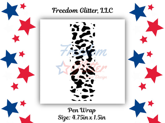Pen Wrap - Cow Print 4 Decal (UVDTF)