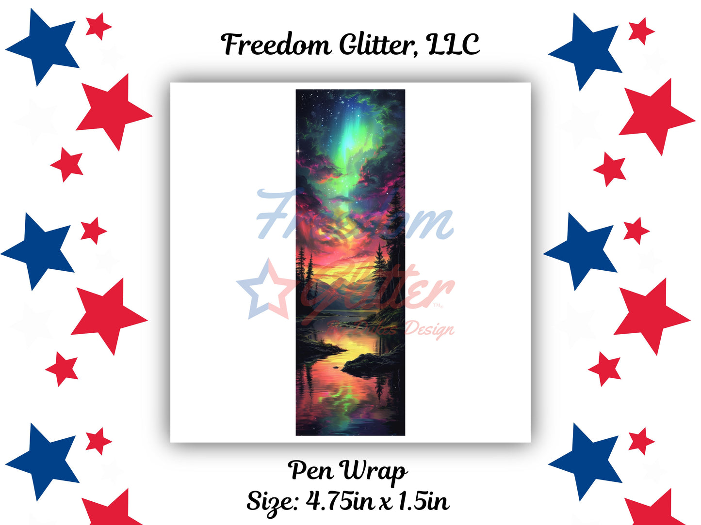 Pen Wrap - Northern Lights Resin 18 Decal (UVDTF)