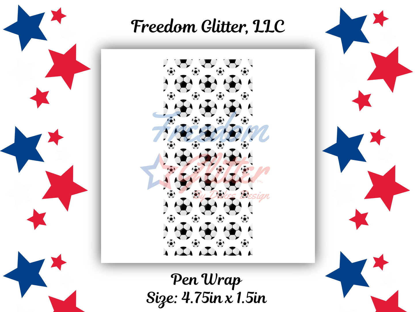 Pen Wrap - Soccer Balls Decal (UVDTF)