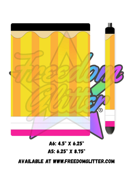Pencil Acrylic Notebook Cover