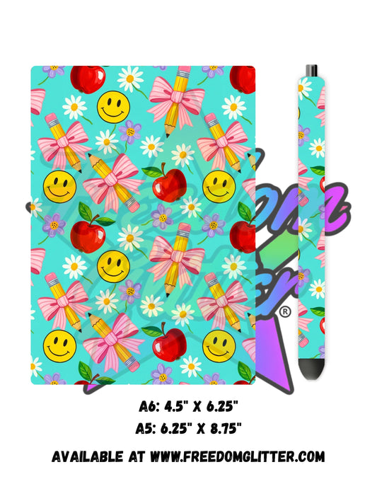 Pencils & Bows Acrylic Notebook Cover