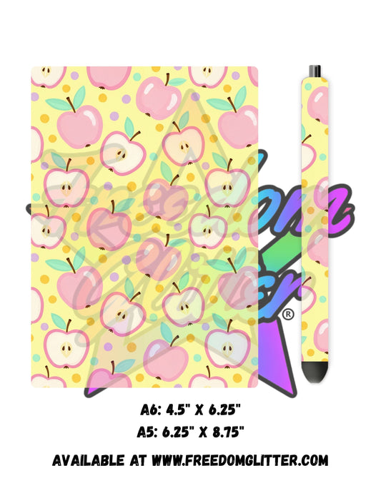 Pink Apples Acrylic Notebook Cover
