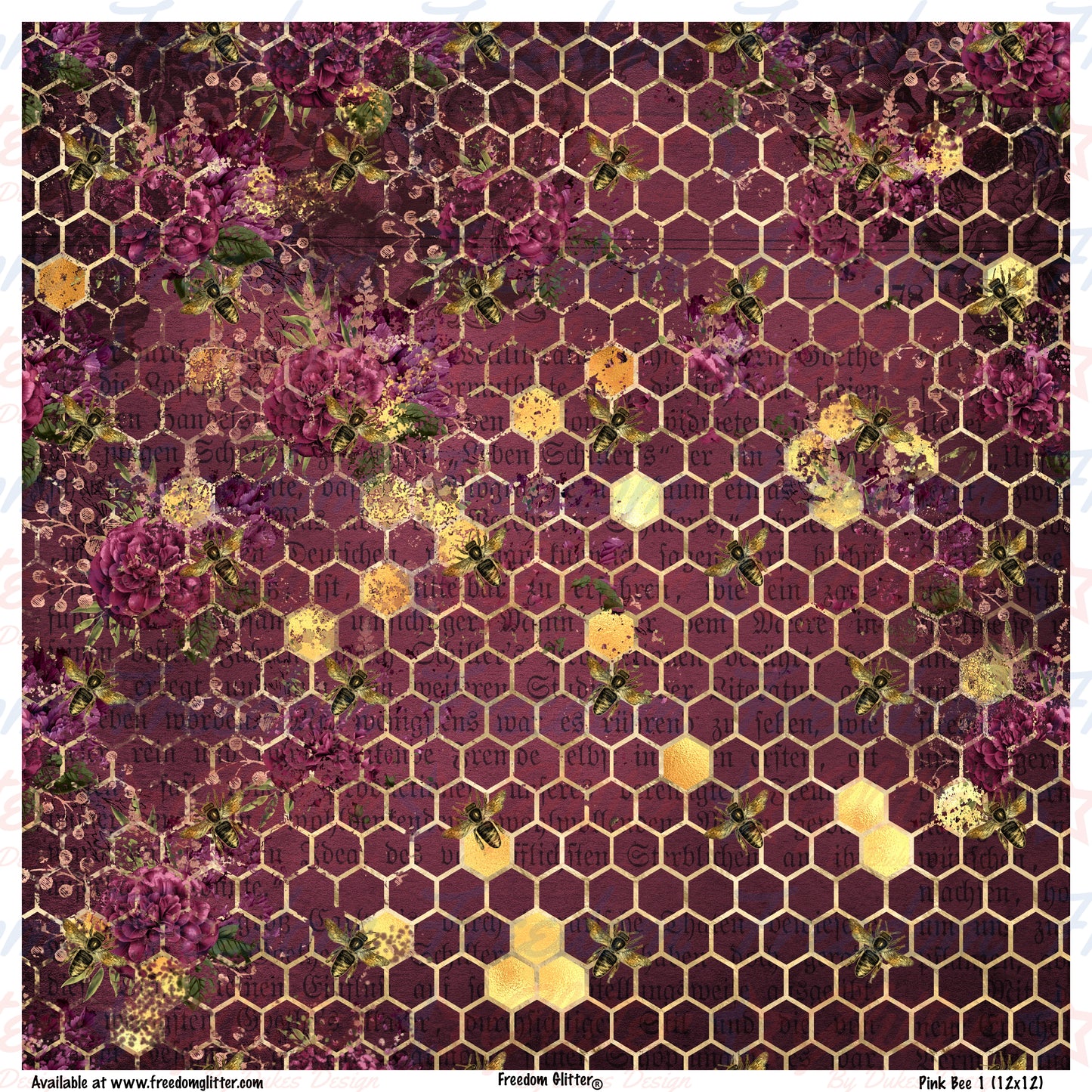 Honeycomb & Bees 1 (Printed Vinyl)