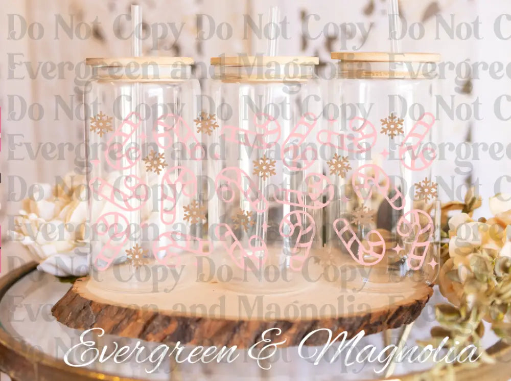 Pink Candy Cane PNG