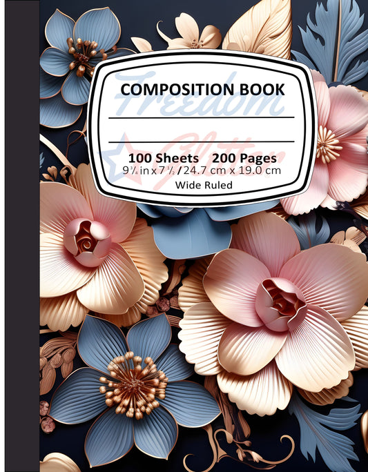 Pink Floral 1 Notebook Cover
