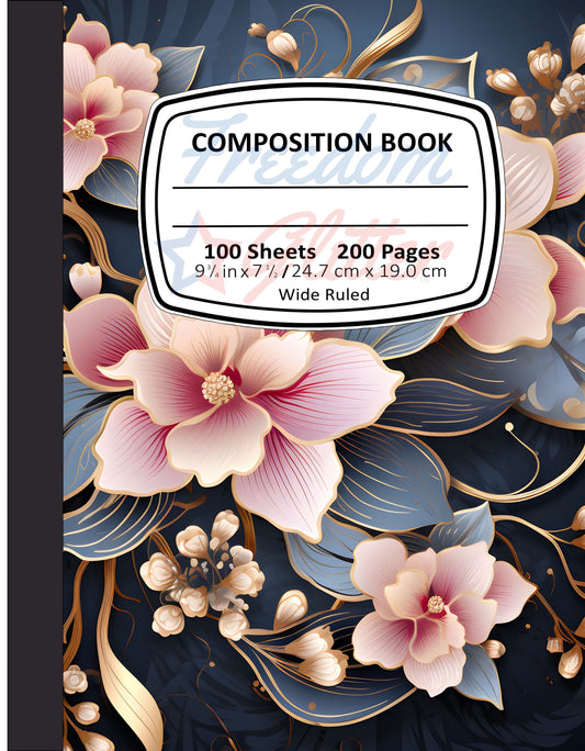 Pink Floral 2 Notebook Cover