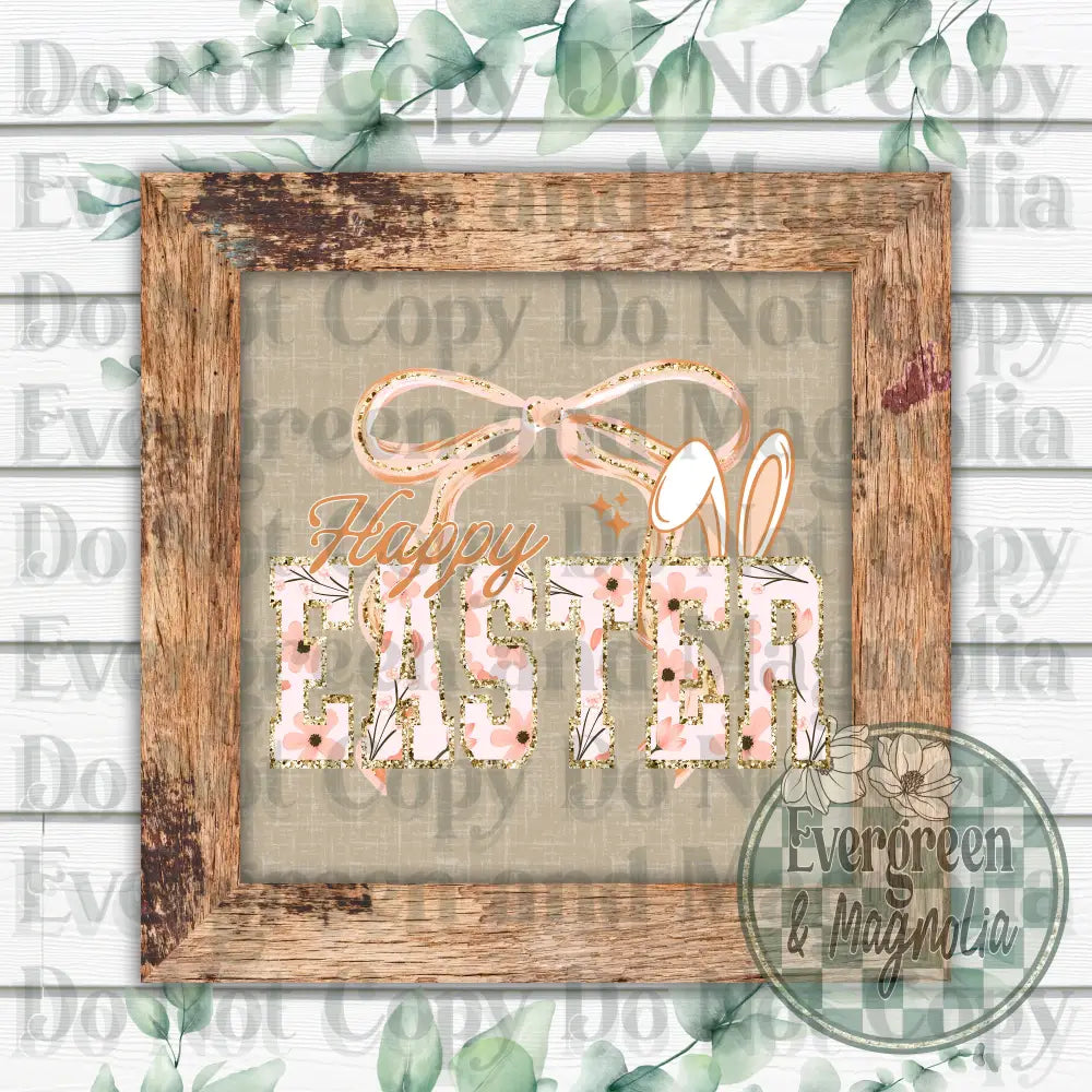 Pink happy easter