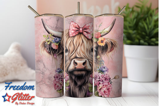 Pink Highland Cow (Sublimation)