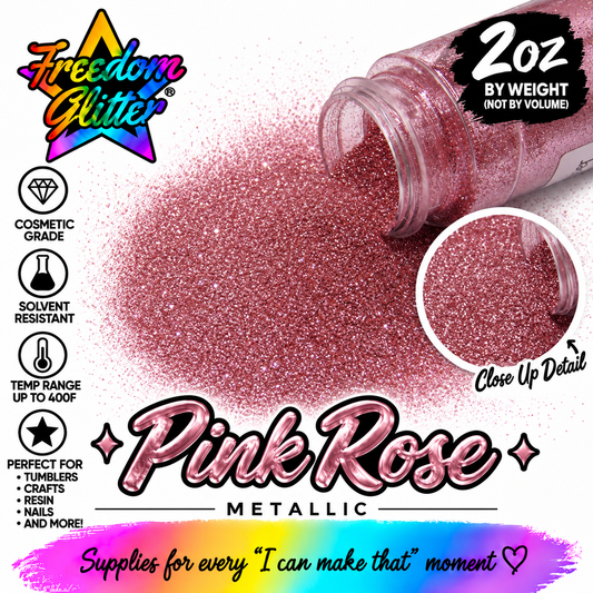Pink Rose (Metallic Glitter)